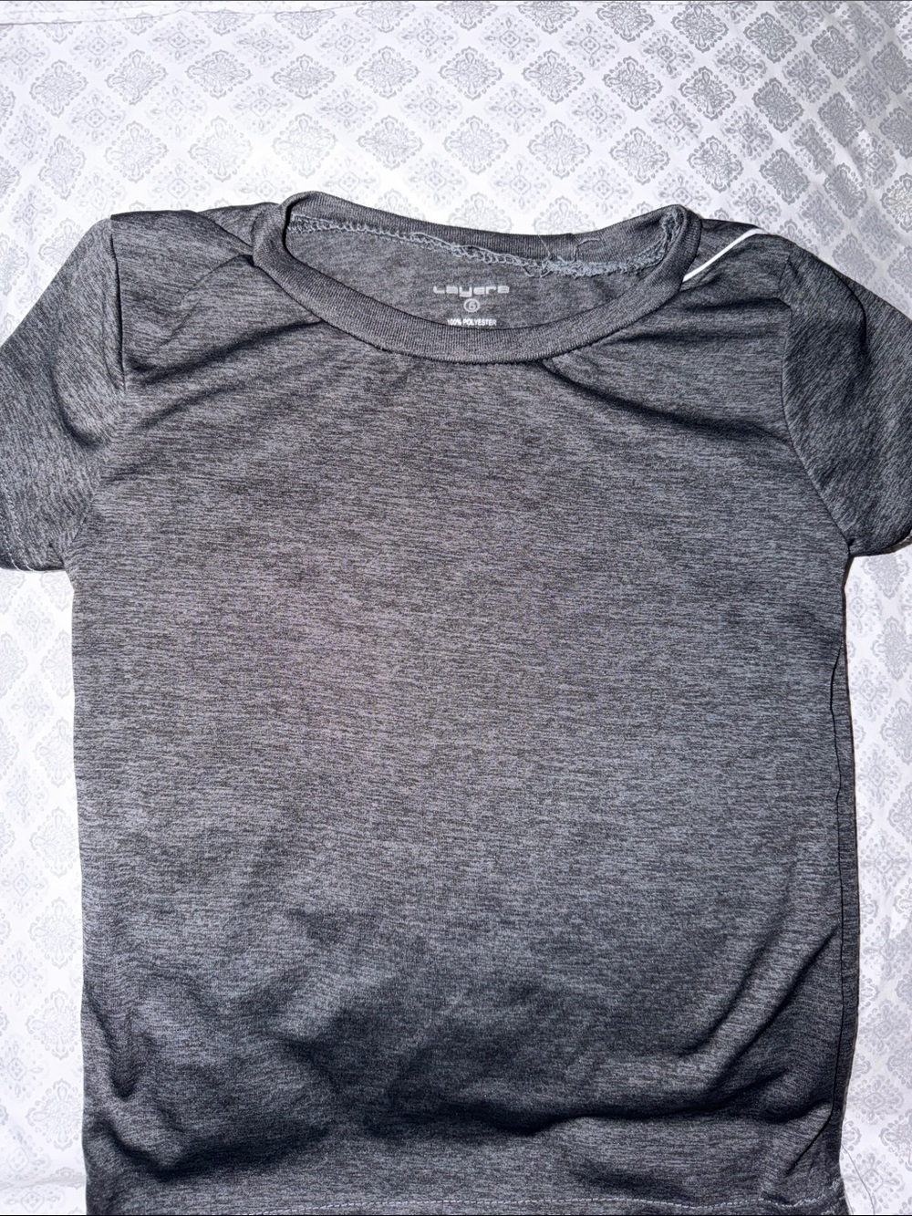 Set of Layer 8 Gray Heather Active Tees - Picture 3 of 4